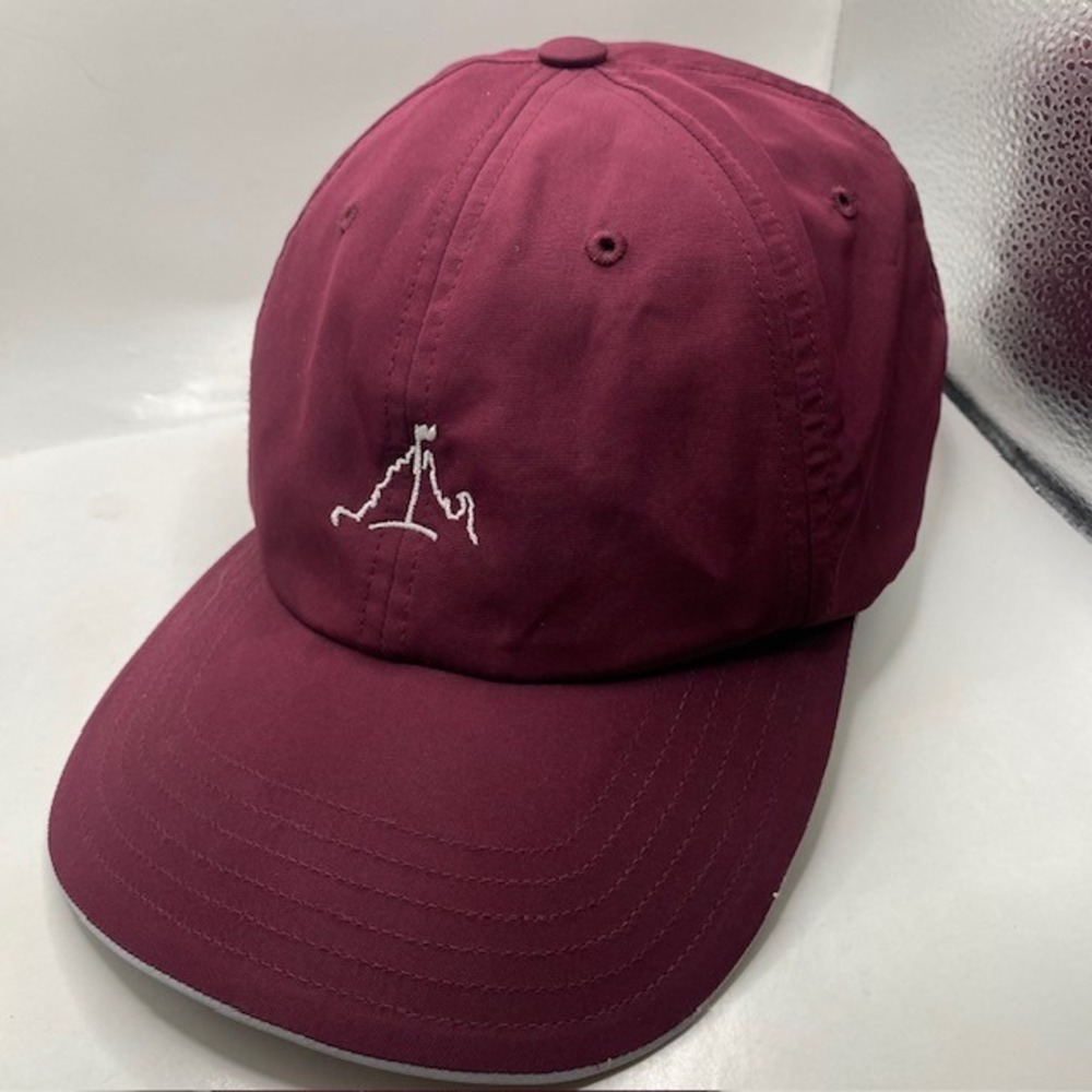 Adidas Golf Performance Hat Cap OSFM Burgundy Maroon Embroidered Mountain Logo